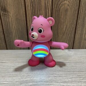 Basic Fun Care Bears Pink Cheer Bear  Interactive Toy Action Figure Works Sounds